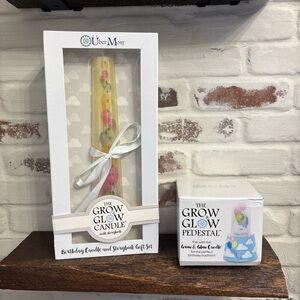 The Grow & Glow Candle+ Storybook Gift First 18 Years + Electronic Pedestal NEW